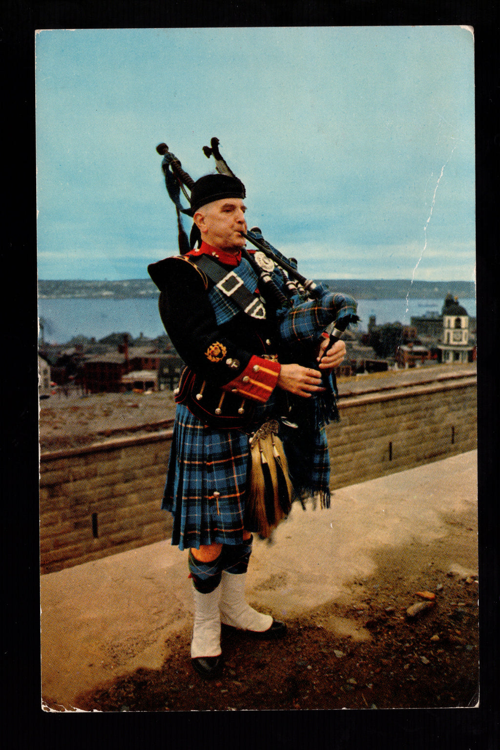 Highland Piper, Major George Dey, Nova Scotia Vintage Post Card