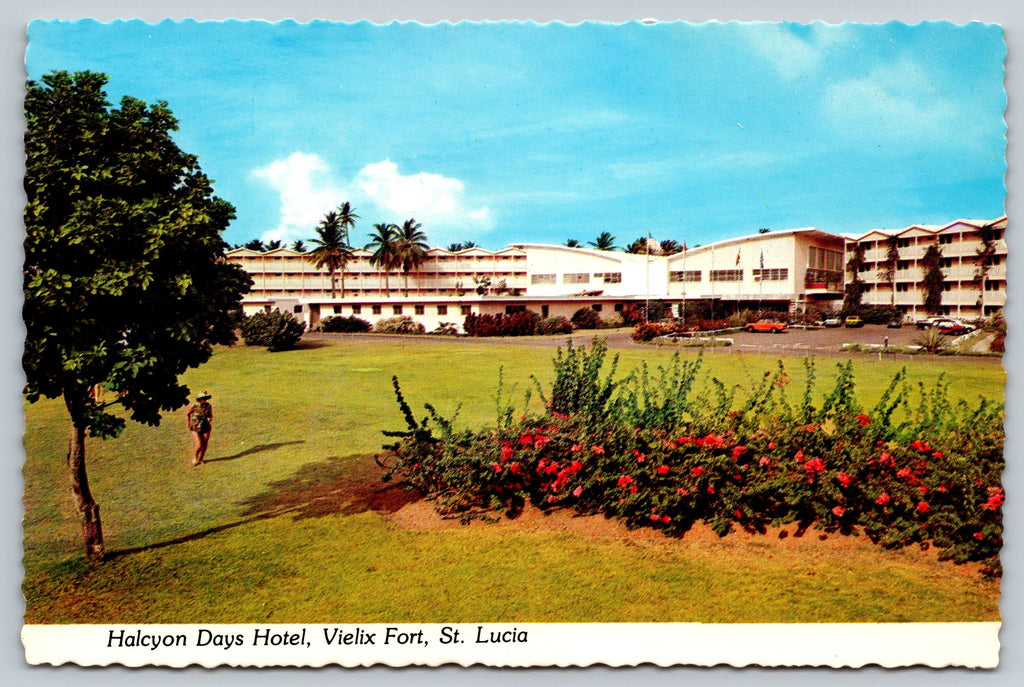 Halcyon Days Hotel, Vielix Fort, St. Lucia, Vintage Post Card