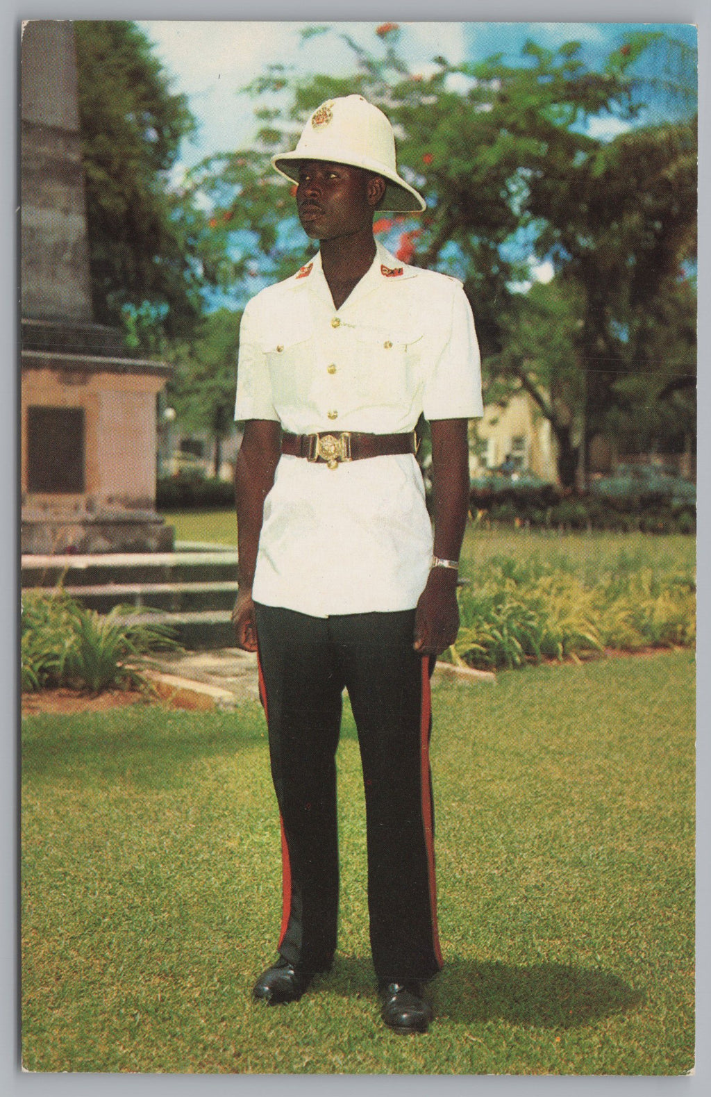 The Nassau Policeman, Nassau In The Bahamas, Vintage Post Card.