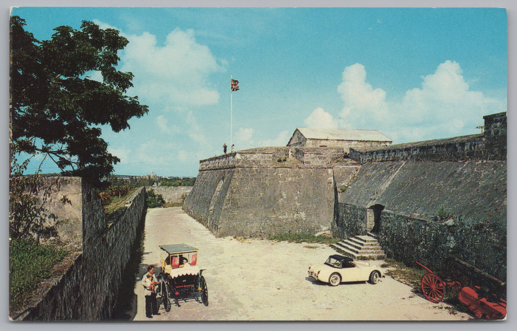 Fort Charlotte, Rebuilt In 1787-1789, Nassau Bahamas, Vintage Post Card.