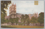 Westminster Abbey, London, Vintage Post Card.