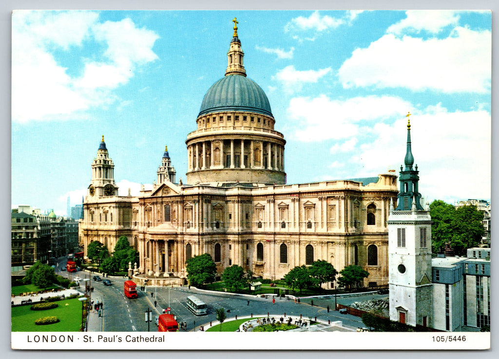 St. Pauls Cathedral, London, Vintage Post Card