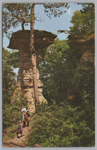 Stand Rock, Wisconsin Dells, Vintage Post Card.