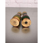 Vintage Wood Florida Salt & Pepper Shakers Round Stripe Design
