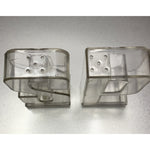 Vintage Letters S and P Clear Plastic Salt & Pepper Shakers Retro Hong Kong
