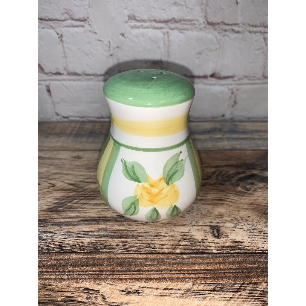 Vintage Royal Norfolk Salt Shaker, Yellow Rose Green White Pattern, Replacement