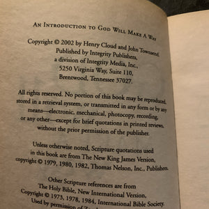 God Will Make a Way By Henry Cloud & John Townsend Paperback 2002