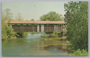 Covered Bridge, Mercer County, Greenville, Pennsylvania, Vintage Post Card.