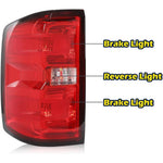 Tail Light Lamp Compatible W/ 2016-2019 Chevy Silverado, GMC Sierra, Left Rear