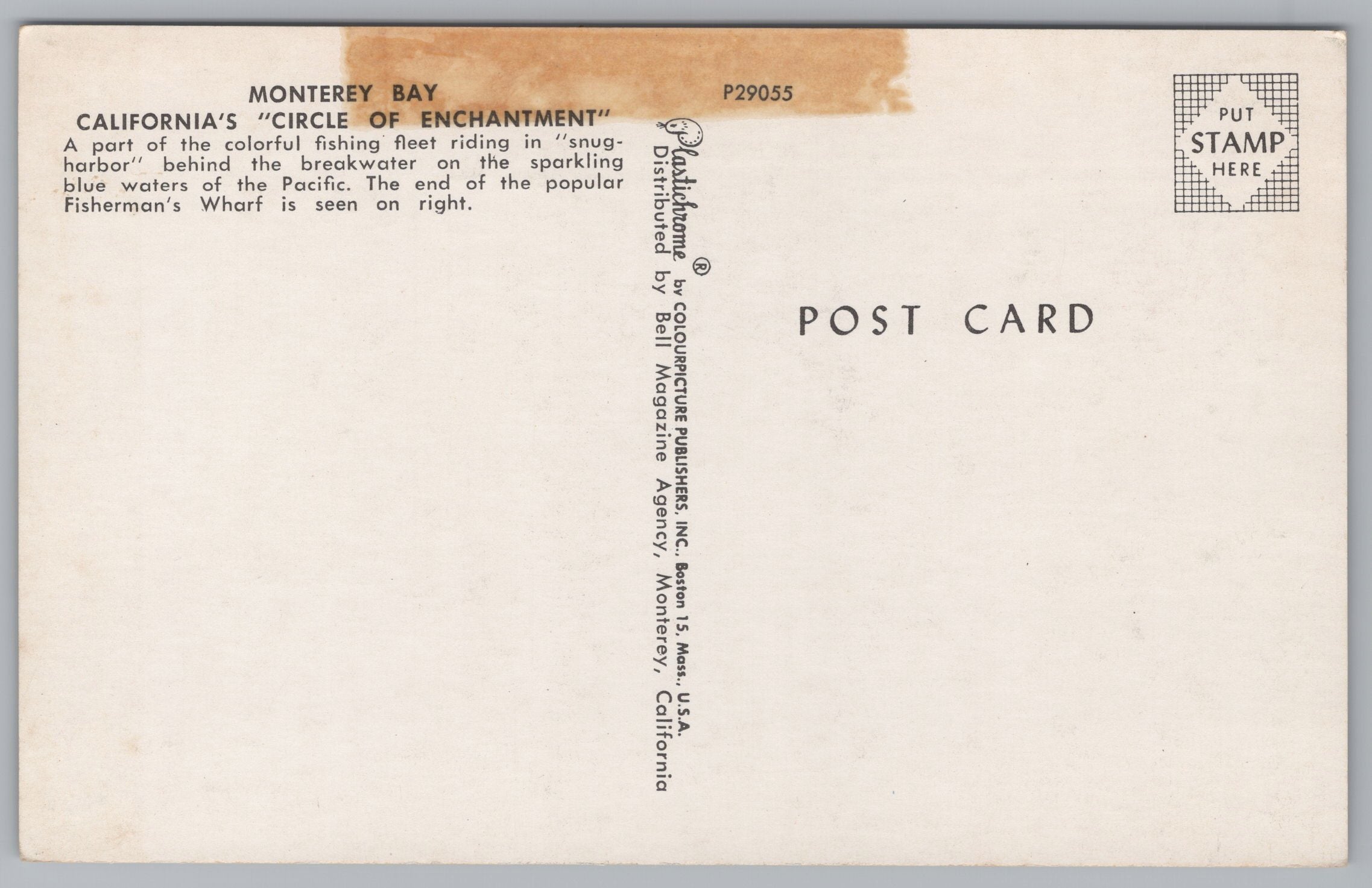 Greet Card From Monterey Bay, California, USA, Circle Of Enchantment, Vintage Post Card.