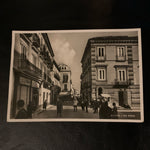 Vintage Aversa Via Roma People Walking City Streets & Stores RPPC