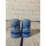Vintage Ceramic Mystic Seaport Sailboat Pattern Salt & Pepper Shakers- Taiwan