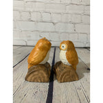 Vintage Ceramic Owls on a Tree Branch Salt & Pepper Shakers- Taiwan 1970’s