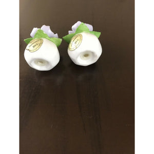 Vintage Fine Diammantine China Rose Salt & Pepper Shakers - Japan