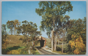 A Covered Bridge In Pittsford, Vermont, USA, Vintage Post Card.