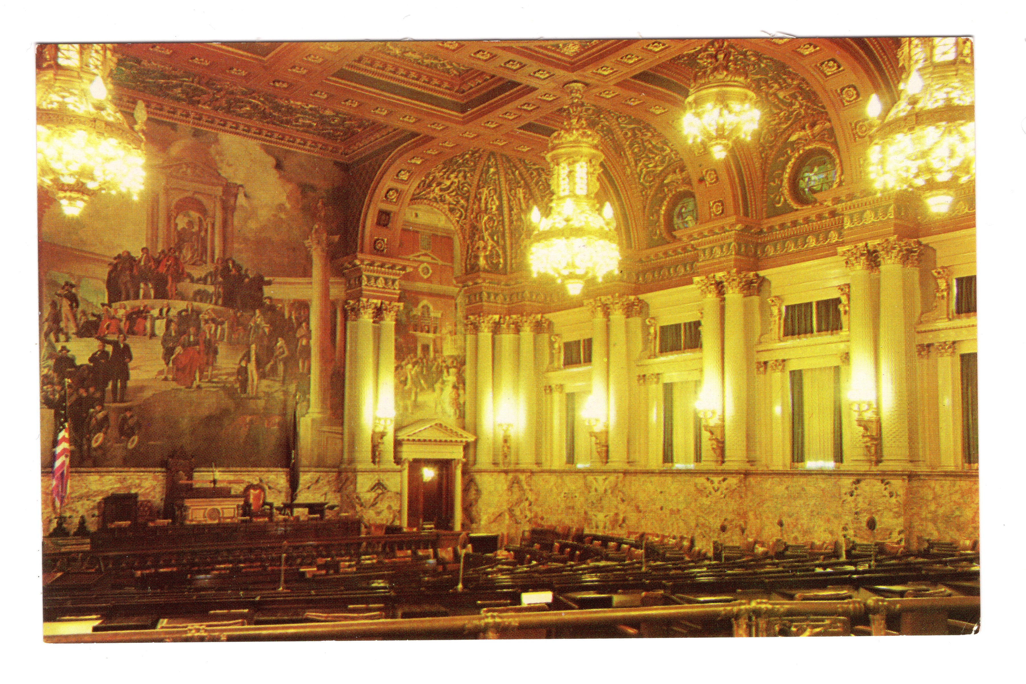 The Senate Chamber, Vintage Post Card.