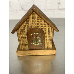 Vintage Wood Bamboo House Hut Aloha Hawaii Salt & Pepper Shaker Duo