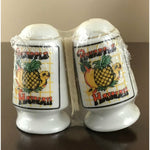Vintage Ceramic Porcelain Novelty Pineapple Hawaii Salt & Pepper Shakers-Taiwan