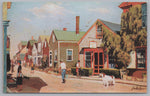 The Main Street Of Bearskin Neck, Rockport, Massachusetts, Vintage Post Card.
