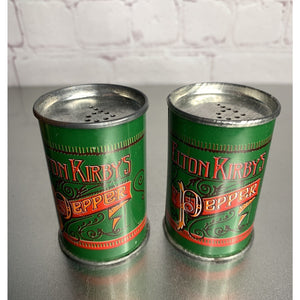 Vintage Tin Can Elton Kirby's Pepper Shaker
