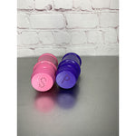 Vintage Wood Clover Co Milk Can Salt & Pepper Shakers Pink/Purple-Read Descrip.