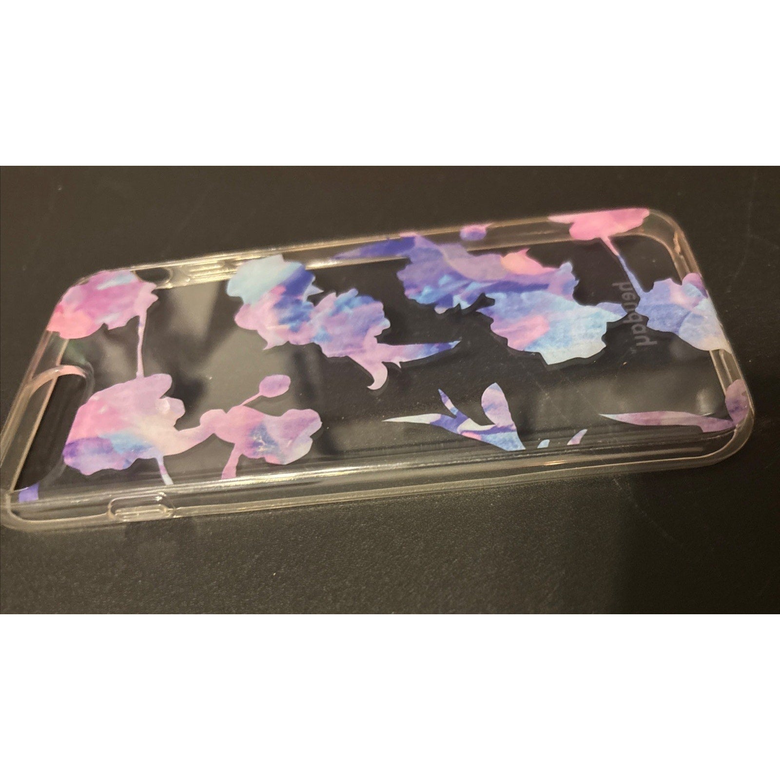 Heyday Phone Case Apple iPhone 6 7 8 Floral Clear Plastic Floral Pink Purple