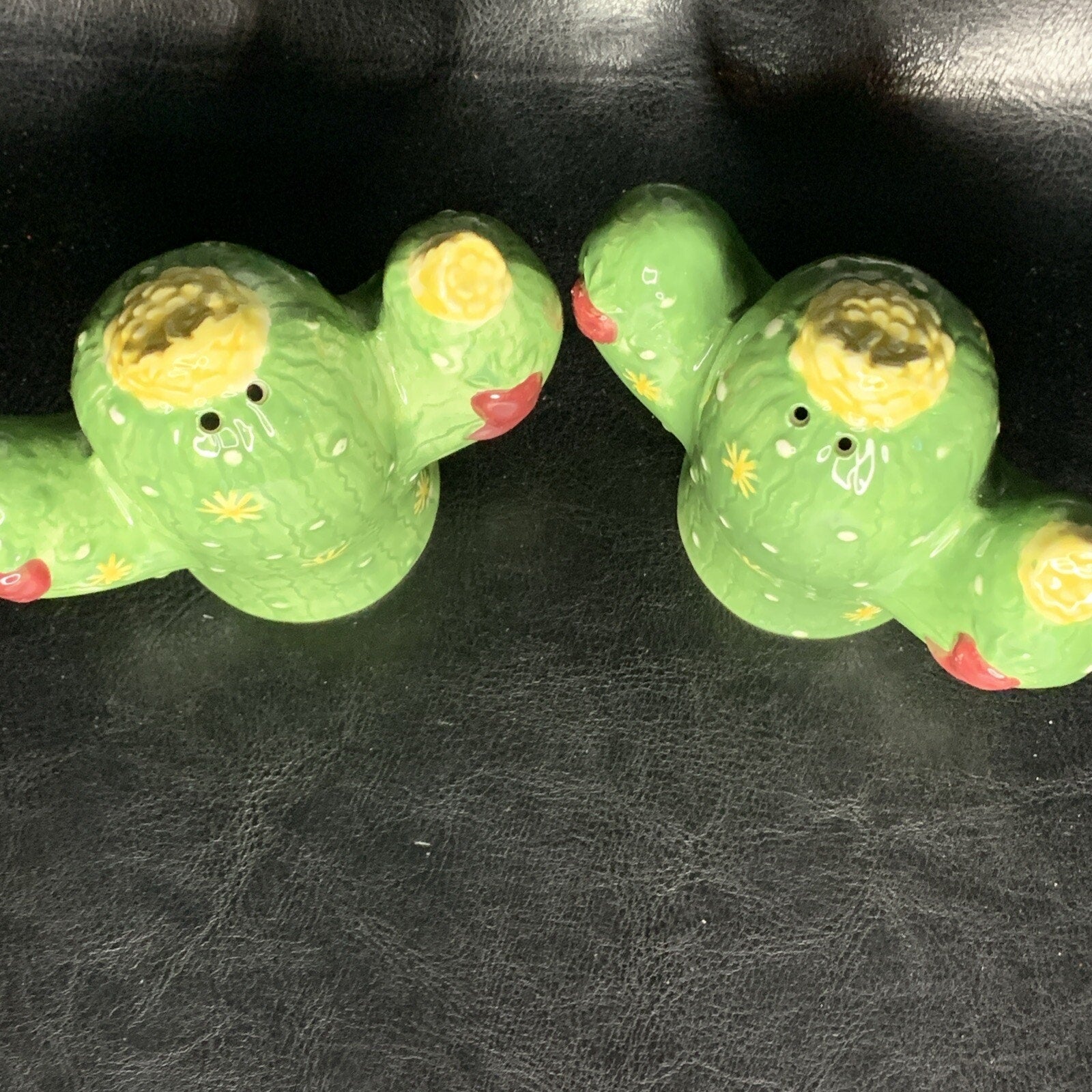 Vintage Cardinal Inc Cactus Salt & Pepper Shakers Handpainted