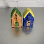 Vintage Ma and Pa Ceramic Outhouse Salt & Pepper Shakers Handmade