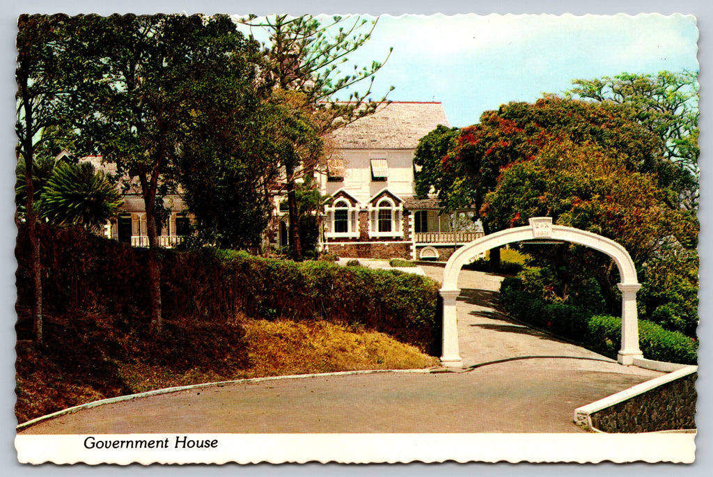 Government House, St. Lucia, Vintage Post Card