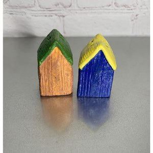 Vintage Ma and Pa Ceramic Outhouse Salt & Pepper Shakers Handmade