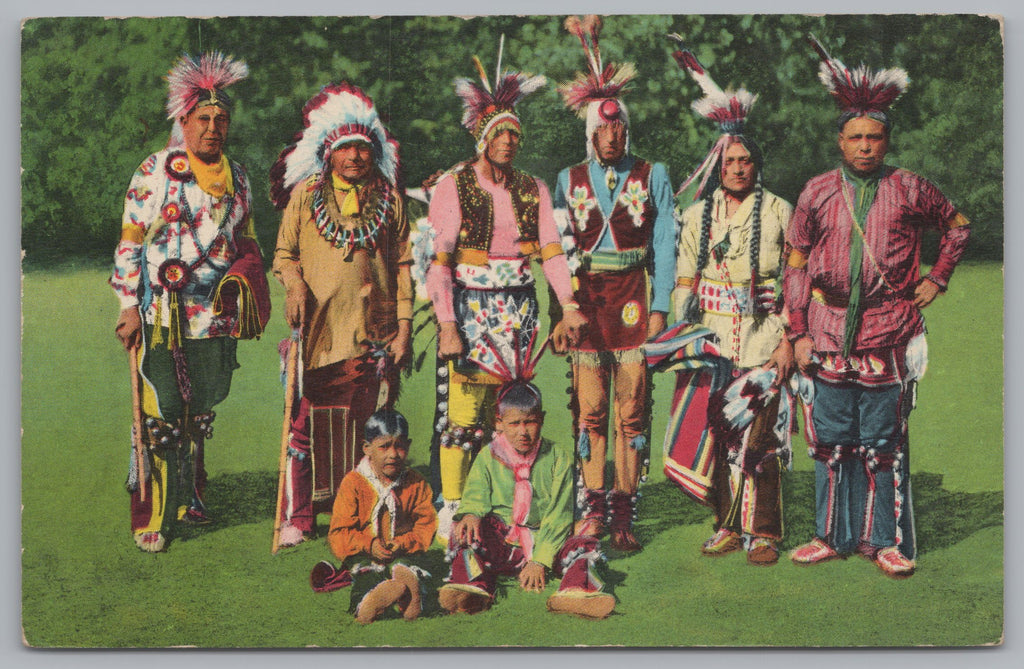 OK-4 Group Of The Oklahoma Indians, Vintage Post Card.