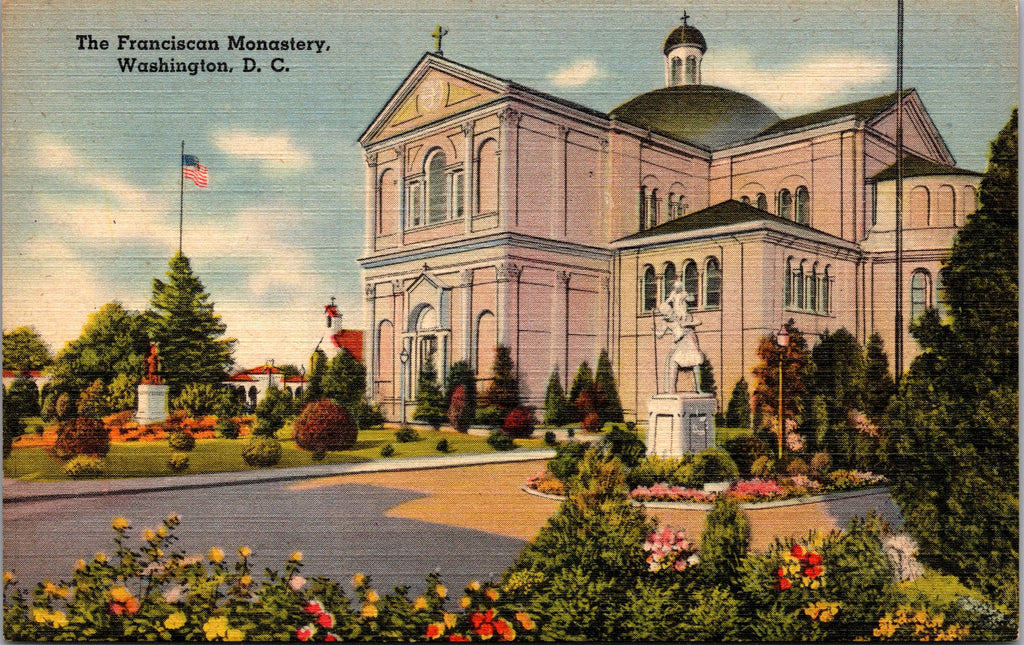 The Franciscan Monastery, Washington DC, USA, Vintage Post Card