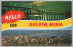 Greeting Card From Duluth, Minnesota, Superior Harbor, Wisconsin, Vintage Post Card.