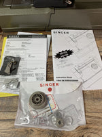 SINGER HD105-C Heavy Duty Sewing Machine W/Foot Pedal, Accessories & Case-Works!