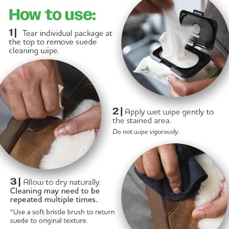 Premium Shoe Flow Wipes, Quick Wipes, Removes Dirt, Grime & Stains 4 Pk Lot