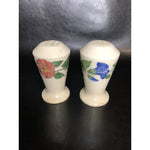 Vintage Multi Floral Pattern Salt & Pepper Shakers Porcelain Ceramic Japan 1950s