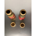 Vintage Wood Florida Salt & Pepper Shakers Round Stripe Design