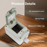 4-Way Circuit Breaker Box , ABS Enclosure Waterproof, Ventilated, Indoor/Outdoor