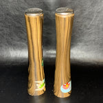 Vintage Florida Teak Wood Salt & Pepper Shakers 6”h Taiwan