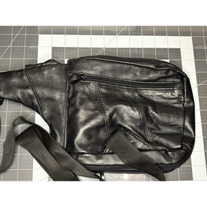 Buxton Genuine Leather Black Shoulder Slingback Hand Bag Purse