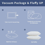 Pillows 2 Pack Premium Down Alternative Hotel Pillows, Standard Size White