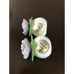Vintage Fine Diammantine China Rose Salt & Pepper Shakers - Japan