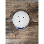 Vtg Ceramic Leaf White Salt Shaker, Blue Purple Leaves, Replacement