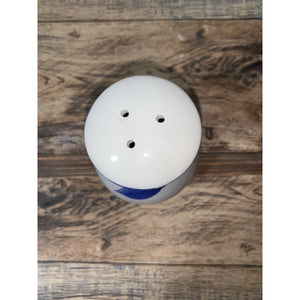 Vtg Ceramic Leaf White Salt Shaker, Blue Purple Leaves, Replacement