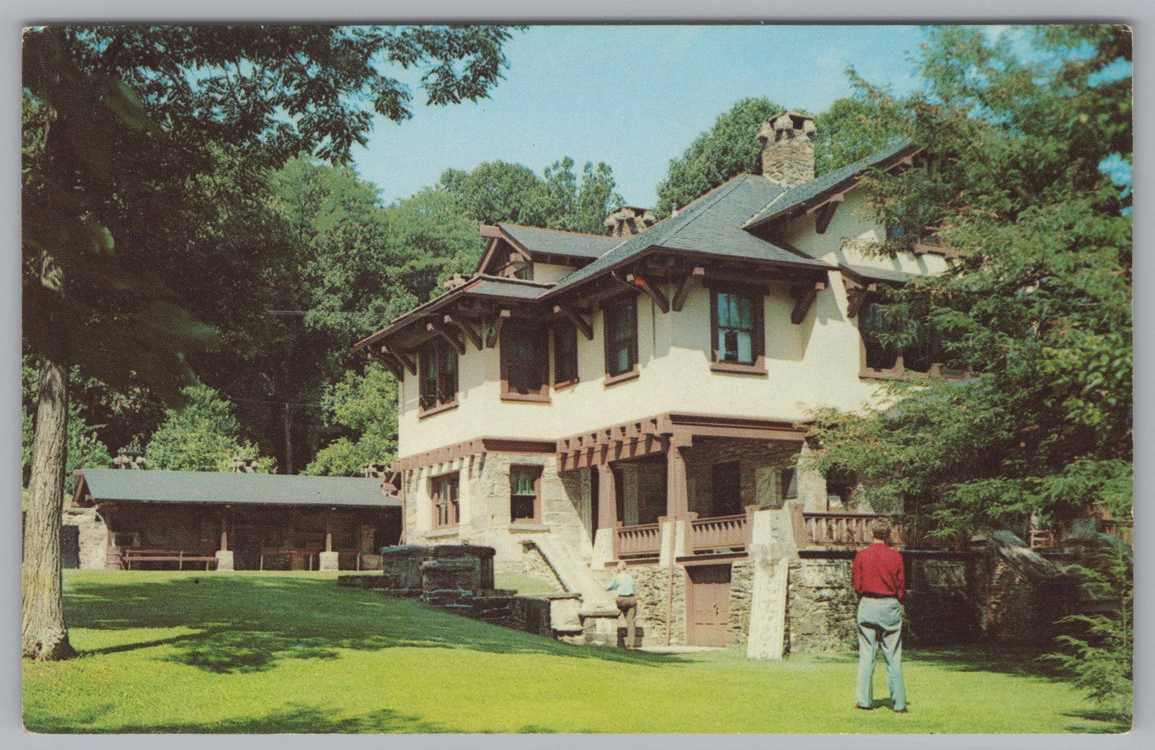 Indian Steps Museum, Susquehannocks, Vintage Post Card.