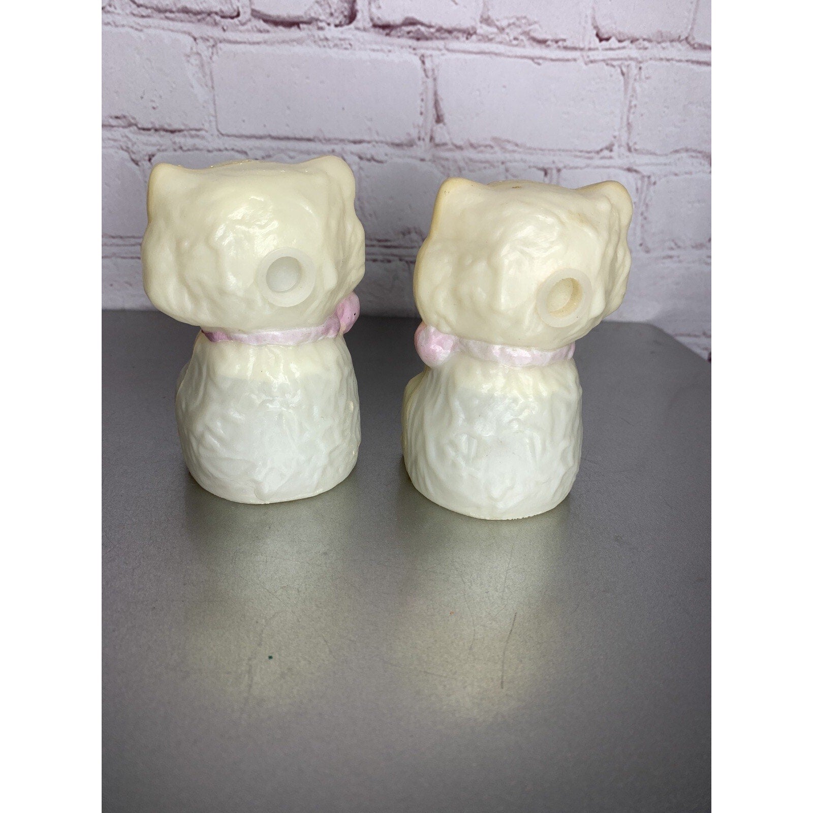 Vintage Celluloid Plastic Kitten Salt & Pepper Shakers