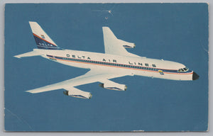 Deltas Jets Fleet Serves The Caribbean And The USA, Vintage Post Card.