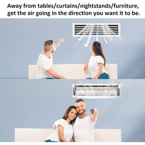 2 Pack Air & Heat Deflector for Vents, Adjustable from 8.5" to 15"