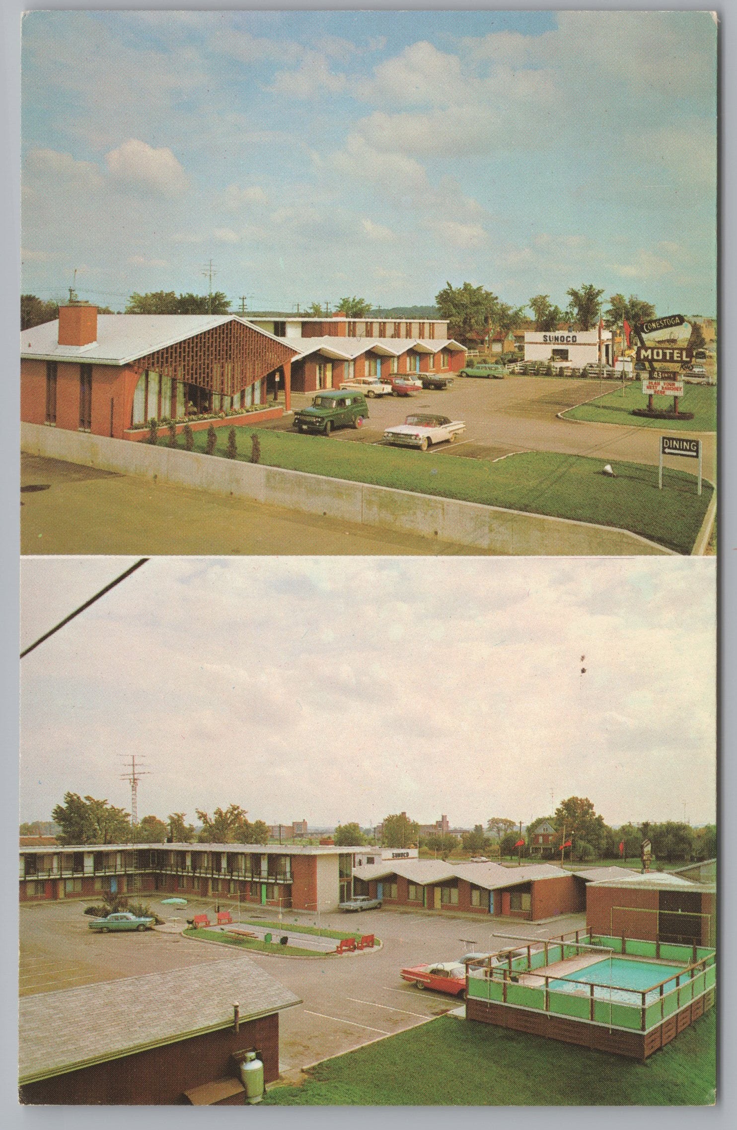 Conestoga Motel, Kings Street East Kitchener, Ontario, Canada, Vintage Post Card.