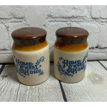 Vintage Pottery Home Sweet Home Salt & Pepper Shakers